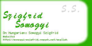 szigfrid somogyi business card